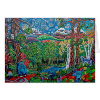 Cartão Um lugar entre os pinhos - irmãs Oregon