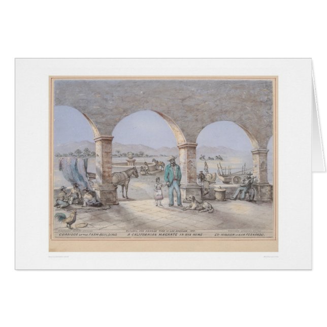 Cartão Um magnate de Califórnia no seu home (1317) (Frente Horizontal)