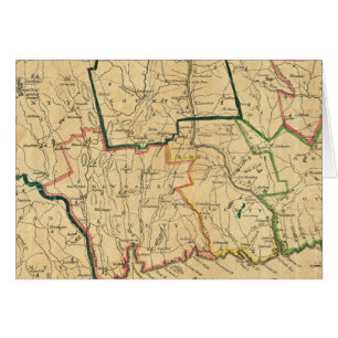 Cartão Um mapa correto de Connecticut