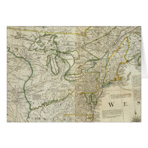 Cartão Um Mapa Exato Do Norte Da América Do Norte