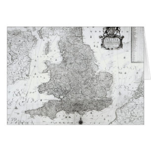 Cartão Um mapa novo do reino de Inglaterra