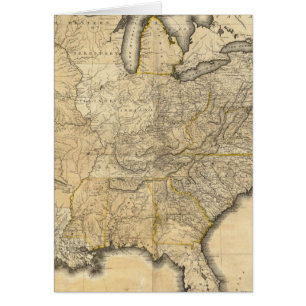 Cartão Um mapa novo e correto dos Estados Unidos