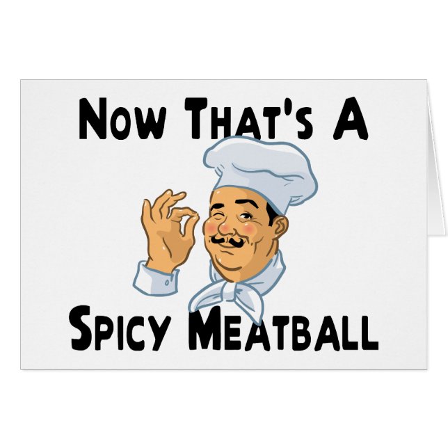 Cartão Um Meatball picante (Frente Horizontal)