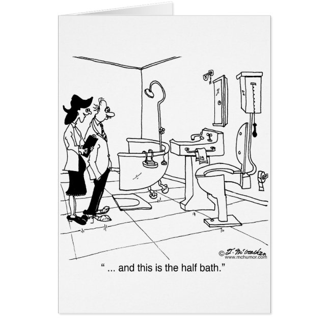 Cartão Um meio banho (Frente)