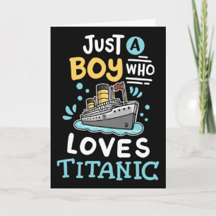 Cartão Um Menino Que Ama O Rms Titanic Navio De Cruzeiro 