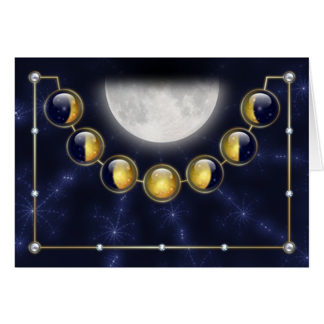 Cartão Um mês na vida da placa de lua (Frente Horizontal)