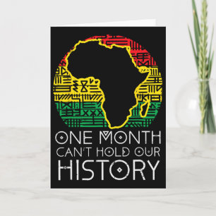 Cartão Um Mês Não Pode Segurar Nossa História Pan-African