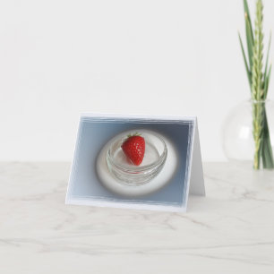 Cartão Um morango numa xícara