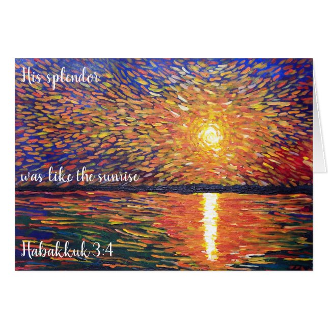 Cartão Um nascer do sol sadio Habakkuk (Frente horizontal)