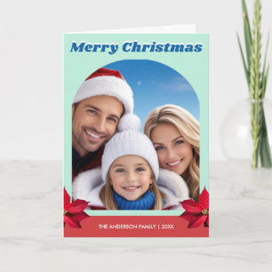 Cartão Um Natal Arco Moderno de Uma Foto