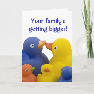 Cartão Um novo bebê na família - Duck Family Group