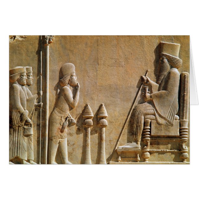 Cartão Um oficial mediano que paga a homenagem ao rei (Frente Horizontal)