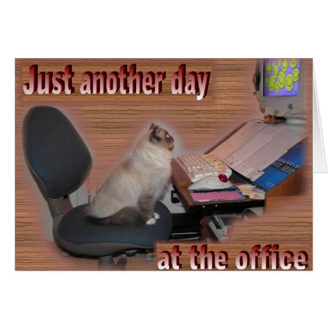 Cartão Um outro dia no escritório (Frente Horizontal)