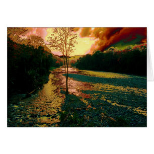 Cartão Um outro rio, um outro por do sol