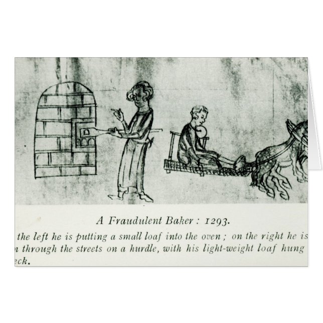 Cartão Um padeiro fraudulento, 1293 (Frente Horizontal)