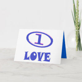 Cartão Um padrão de arte de amor tom azul roxo