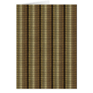 Cartão Um padrão de empilhamento de moedas criativo e div