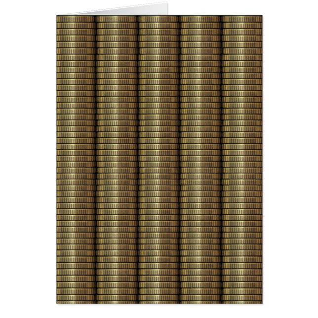 Cartão Um padrão de empilhamento de moedas criativo e div (Frente)