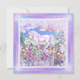 Cartão Um Paraíso Roxo & floco de neve