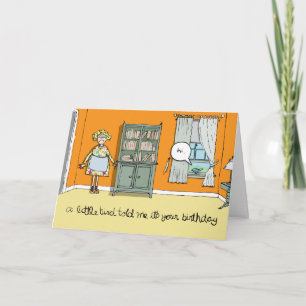 Cartão Um passarinho me disse que é seu aniversário