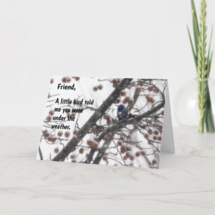 Cartão Um passarinho me disse que você estava debaixo...