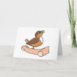 Cartão Um Pássaro Na Mão