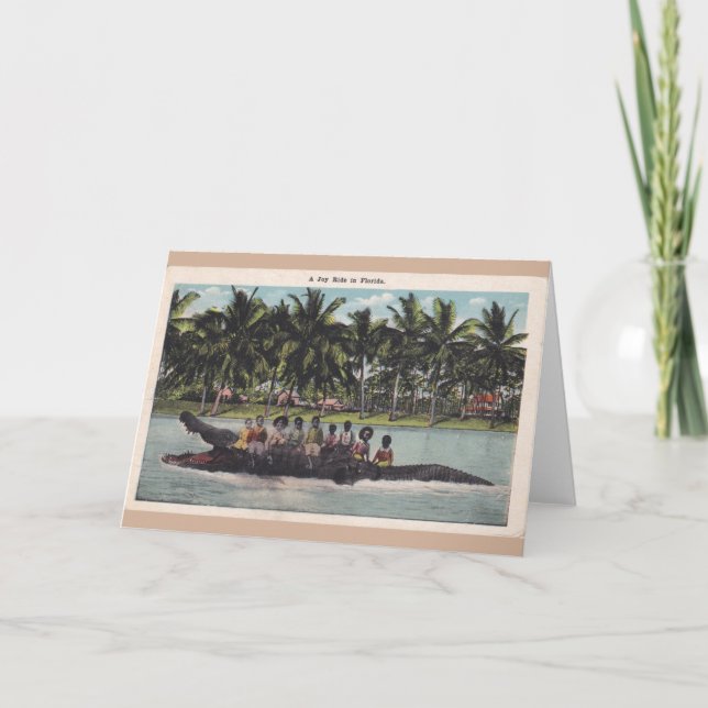 Cartão "Um passeio da alegria americana preta de Florida" (Frente)