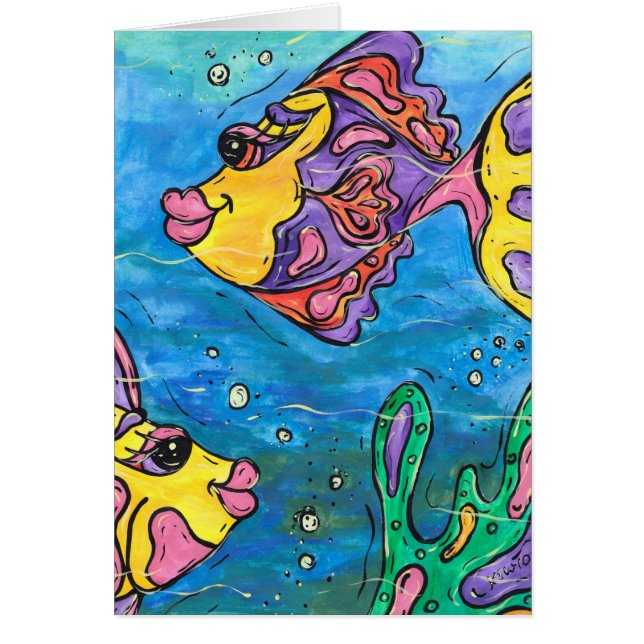 Cartão Um peixe dois peixes (Frente)