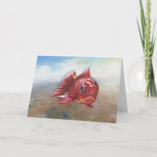 Cartão Um Peixe, Peixe Vermelho