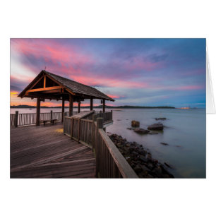 Cartão Um por do sol bonito