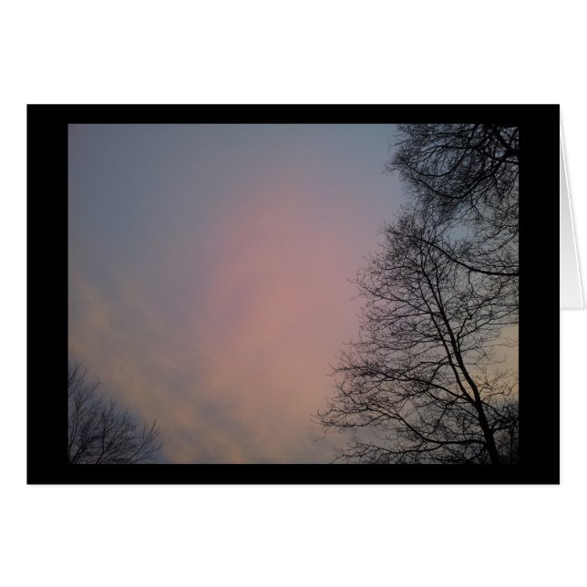 Cartão Um pôr do sol de inverno (Frente horizontal)