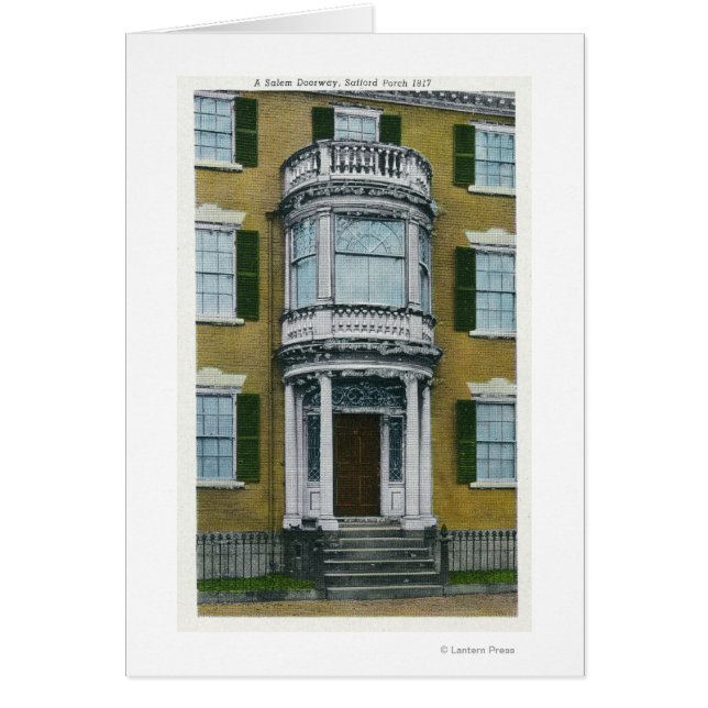 Cartão Um Porch Safford, uma Porta Salem (Frente)