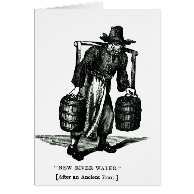 Cartão Um portador de água (Frente)