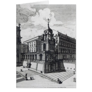 Cartão Um portão de entrada para o Vaticano, 1696