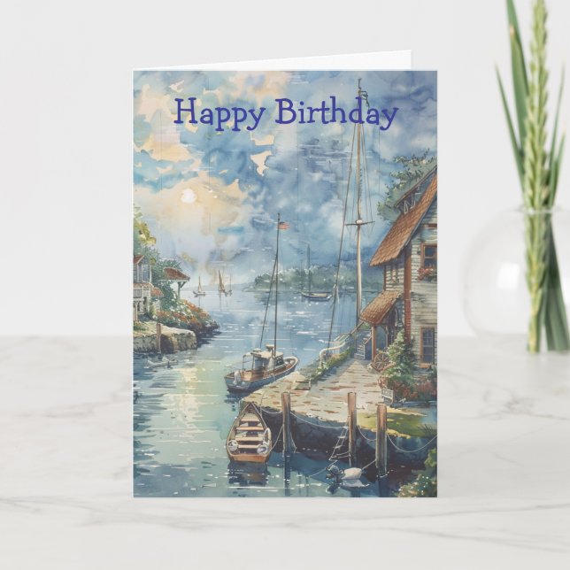 Cartão Um Porto Tranquilo (Frente)