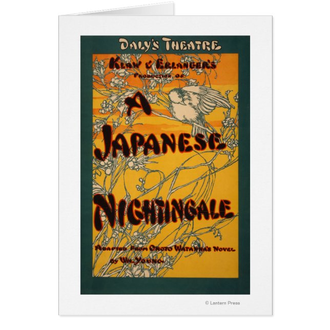 Cartão Um Poster de Brincadeira Teatral Japonês (Frente)