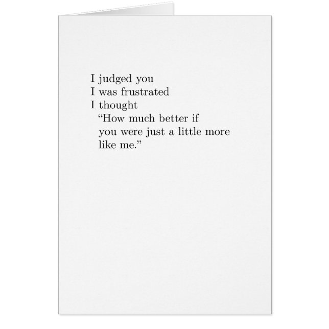 Cartão "um pouco de mais " (Frente)