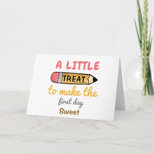 Cartão um pouco engraçado de volta para o estudante (Frente)