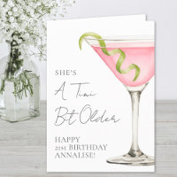 Um Pouco Mais Velho Martini Feliz Aniversário