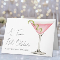 Um Pouco Mais Velho Martini Feliz Aniversário