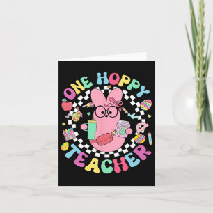 Cartão Um Professor Hoppy Dia de Páscoa Coelhinho Ovos Gr