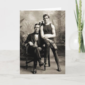 Cartão Um pugilista e seu cavalheiro