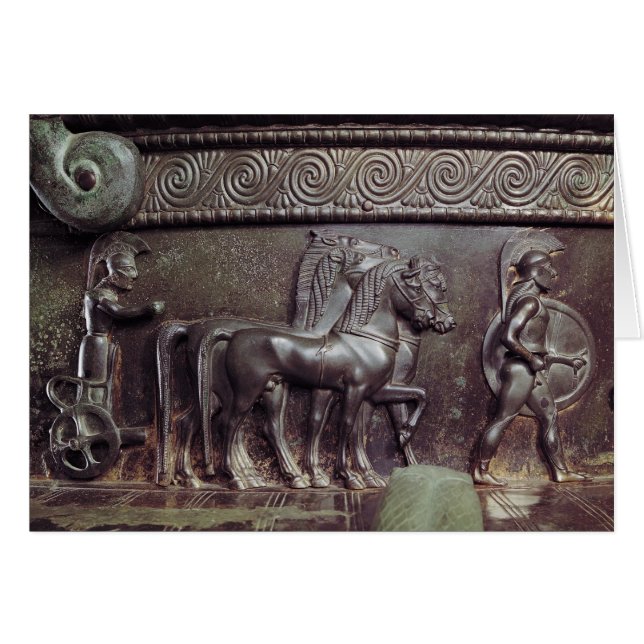 Cartão Um Quadriga e um Hoplite (Frente Horizontal)