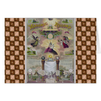 Cartão Um registro maçónico