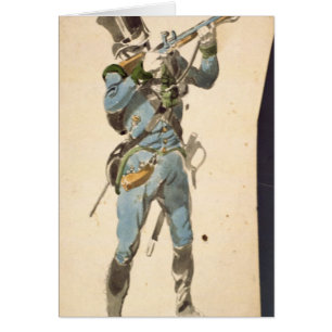 Cartão Um Rifleman dos Jaegers austríacos