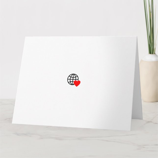 Cartão Um símbolo vermelho do coração criado com linhas s (Frente)