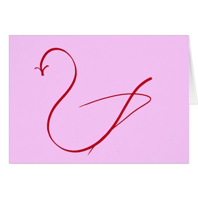 Cartão Um simples Swan (Frente Horizontal)