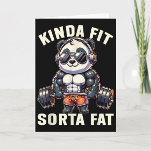 Cartão Um Tanto em Forma Meio Gordo - Urso Engraçado Leva