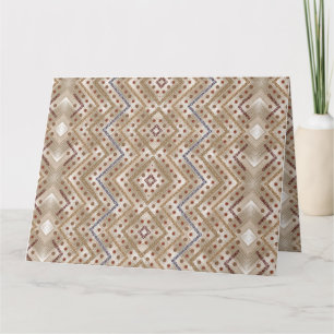 Cartão Um tapete castanho que apresenta uma característic