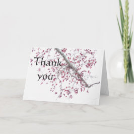 Cartão Um toque de folhas rosa